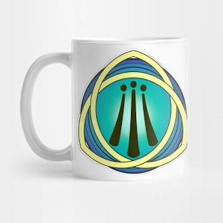 Awen Triquetra Blue Gradient Mug